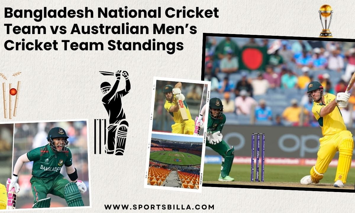 bangladesh national cricket team vs australian men’s cricket team standings